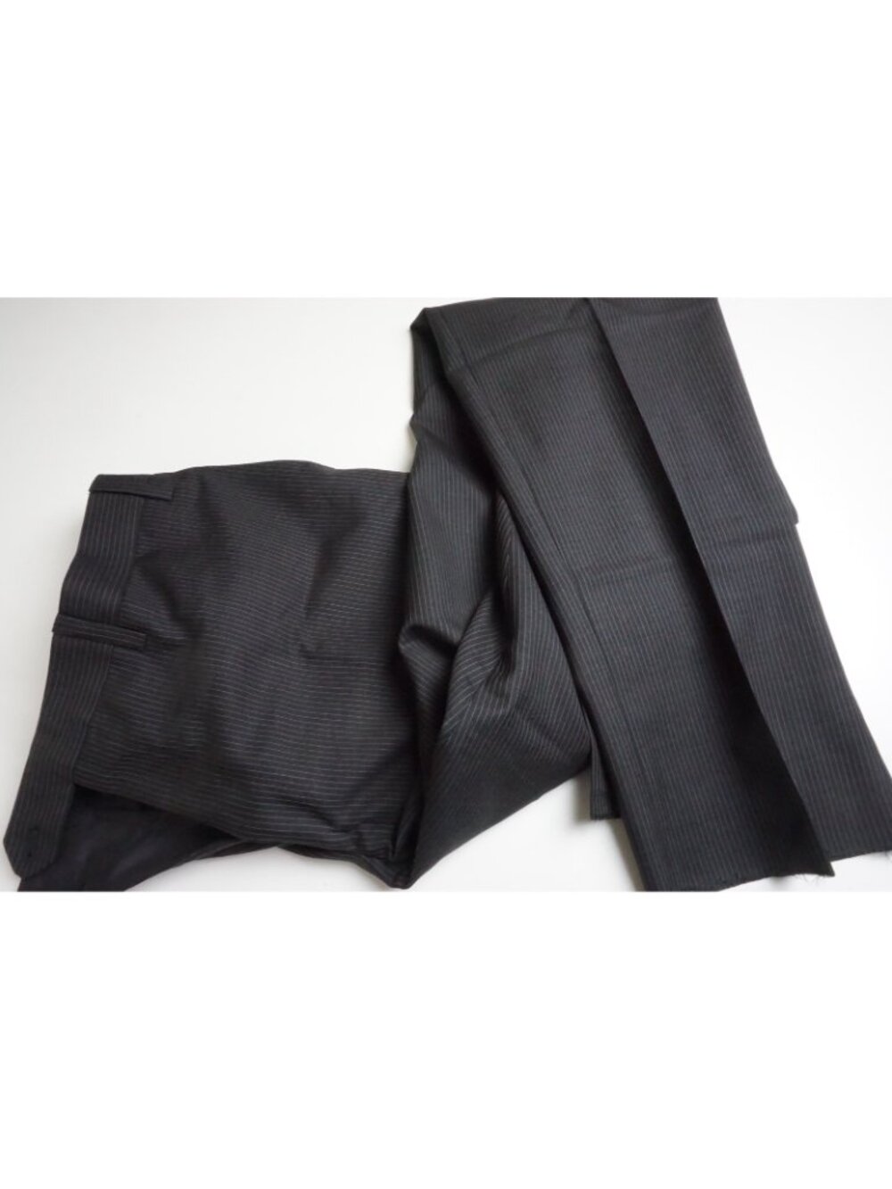 Gruppo Sartorial Charcoal Stripe Loro Piana S130s 2Pc Suit Jacket Pant 44R New - Picture 10 of 11